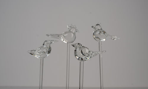 Vogel-Kristallglas-Stecker (Set)